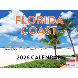 Decor Logistics Florida Calendar 2026 Beach Coast Monthly Wall Calender 12 Month