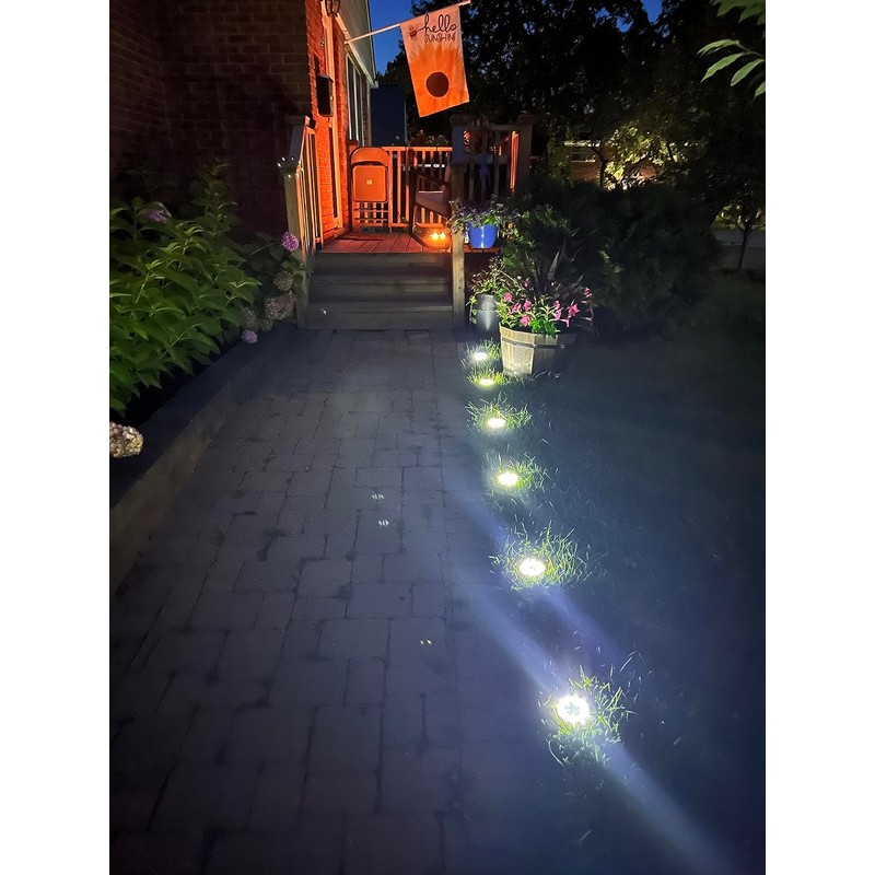 Solar Lights,Solar Lights Outdoor Garden,8 Pack Solar Ground Lights,Waterproof Solar