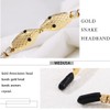 Fdesigner Snake Headband Gold Rhinestone Serpent Headbands Thin Crystal Hairband