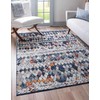 Unique Loom Morocco Collection Abstract Border, Diamond, Bohemian Area Rug