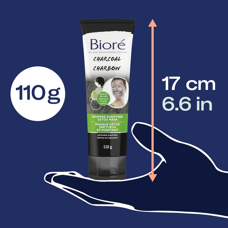 Bioré Charcoal Whipped Purifying Detox Mask for the Face (110