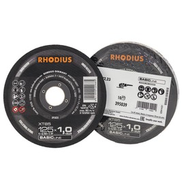 RHODIUS XT85 | Pack of 10 Cutting Discs 125 Metal 1 mm | for Angle Grinders, Extra Thin | for Stainless Steel, Inox, Steel, Carbide