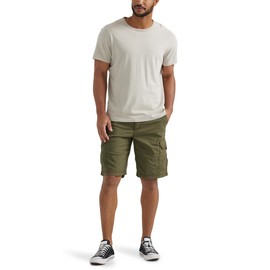 Lee Men's Extreme Motion Crossroad Cargo Short, Olive Night, 34