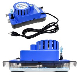 MSELTOS 1/10 HP 93 GPH 20ft Max Head HVAC Condensate Pump, 115V w/Automatic Safety Switch, Removal Drain Pump for Air Conditioner, Dehumidifier, Ice Maker, Furnace, AC unit, Low Profile