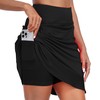 MoFiz Womens Knee Leght Tennis Skirt Skort with Inner Short