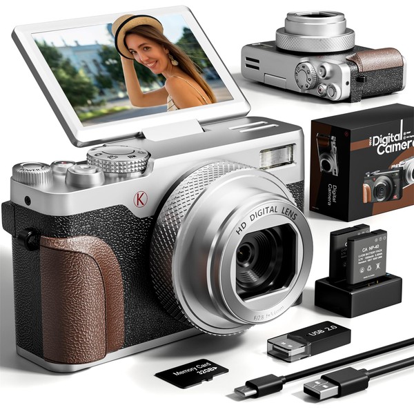 TURE 48MP 4K Digital Camera for Photography & YouTube Vlogging