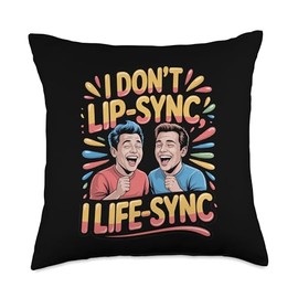 I Don’t Lip-Sync I Live-Sync Voice Actor Design Throw Pillow
