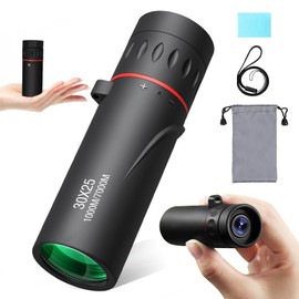 30 x 25 Monocular Telescope Adult Monocular Mini Portable Waterproof Telescope Zoom Monocular Telescope for Adults Bird Watching Travel Hunting Concert Sports Outdoor