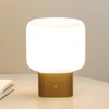 KNYELYNS Mushroom Lamp, Cordless Rechargeable Table Lamp with Glass Shade,
