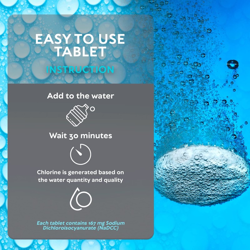 Pristine Water Treatment Tabs 167 mg, 50 Tablets, 1 tab