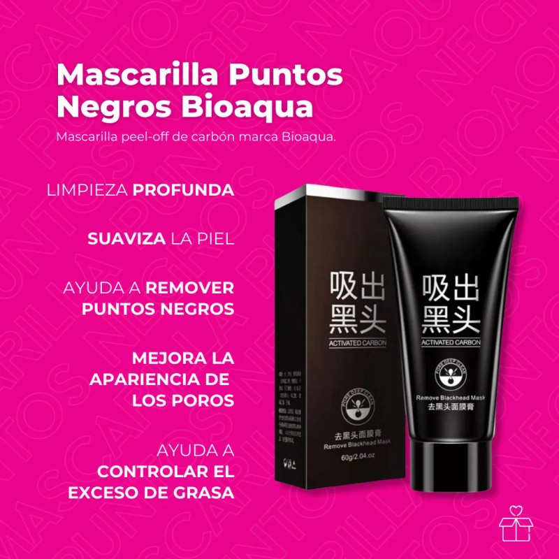 Mascarilla Puntos Negros Carbon Activo Espinillas Bioaqua Tipo de piel