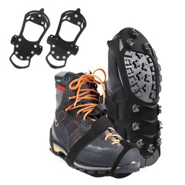Ice Snow Grips, Crampons for Shoes Boots Anti Slip Winter Ice Grippers Traction Anti Slip Shoe Grips Snow Ice Cleats for Universal Shoe Ice Grippers for Walking Climbing
