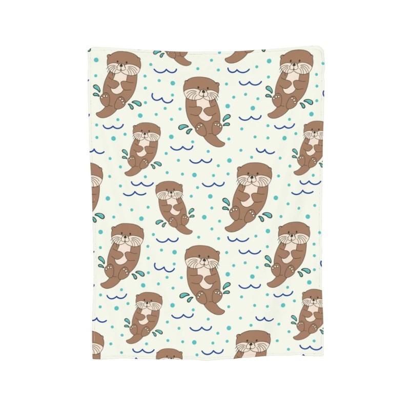 Sea Otter Blanket Cartoon Animal Super Soft Warm Bed Bedding