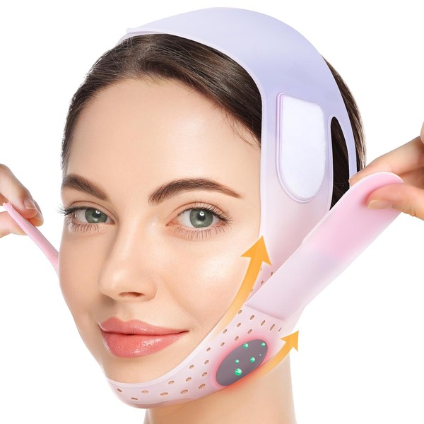 JUSRON V-Line Mask Chin Up Mask Face Strap, Soft Silicone