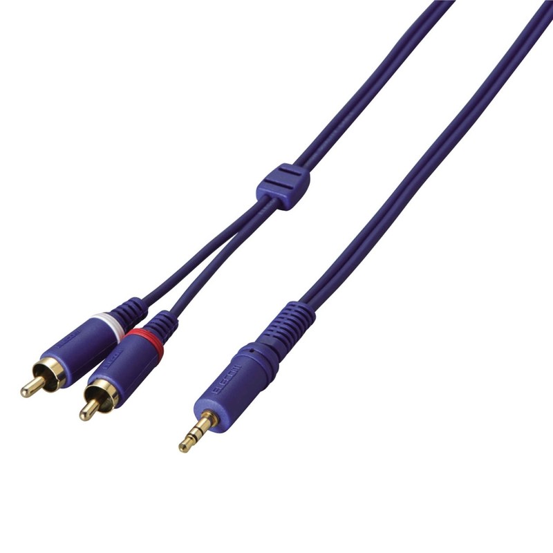 Elecom Audio Cable 3.5mm Stereo Mini Plug - Pin Plug