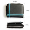 Daylight dl-1042 Men's Bi-fold Wallet, PU Leather, W-Line, Round Zipper,