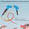 Amavoler 2 Wires Ignition Switch Key Starter Switch with 2