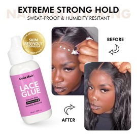 Dolahair Lace Glue Kit for Wigs Waterproof Wig Glue Strong Hold Glue Remover HD Wig Caps Melting Band Install Kit Lace Adhesive Invisible Bonding