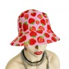 Unbranded Pink Strawberry Print Bucket Hat