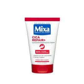 Mixa Hand Cream Urea Cica Repair Soothing Water Resistant Skin 30ml | With 30% Glycerin and Panthenol, Reduce Cracks and Soothe Skin, Hypoallergenic, Tested On Sensitive Skin