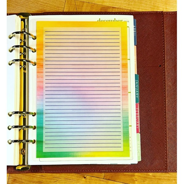 Handmade Lined Notes Lists Dashboard Insert 4 use with ErinCondren