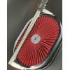 Rodspeedracing Chrome 12"x2 Oval Super flow Thru Air Cleaner Washable