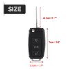 Qiilu 3 Button Car Remote Control Key Fob 433Mhz ID48