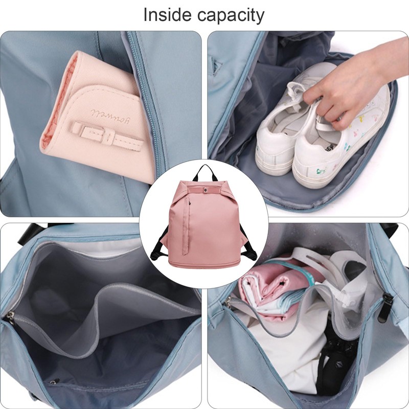 FAVORTALK Drawstring Backpack Dry-Wet Separation Drawstring Bags Waterproof Drawstring Gym