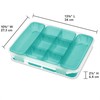 Sterilite Divided Case, Stackable Plastic Small Storage Container with Latch