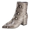 Marc Fisher Women's GISMO Ankle Boot, Black/Beige Snake 001, 6.5