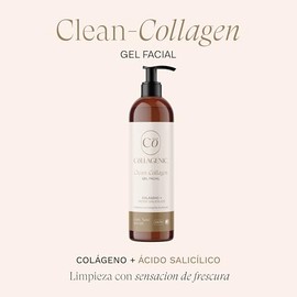 Collagenic Gel Limpiador Facial Anti Imperfecciones Piel Mixta, Grasa | Colágeno Hidrolizado, 2% Acido Salicílico y Hialurónico | Combate el Acné, Min