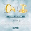 DICOSMETIC 18 Sets 3 Colors Blank Cufflinks Bulk 18mm Cuff