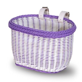 EIRONA bicycle storage basket girls 12 14 16 18 inch girls front storage basket girls waterproof bicycle accessories purple white