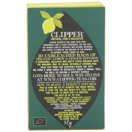 (10 PACK) - Clipper - Organic Lemon & Ginger | 20 Bag | 10 PACK BUNDLE
