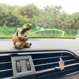 Cute Fishing Car Ornaments for Dashboard, Swinging Fish Car Dashboard Decor, Fun Car Decoration for Dash Car Accessories for Anglers, Home Garden Decor