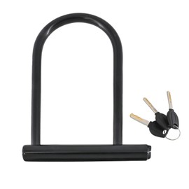 LEAD LU-209A U-shaped Lock for Motorcycles, Shackle Lock, Includes 3 Spare Keys, Black, 0.5 x 7.9 inches (108 x 200 mm)
