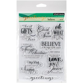 Penny Black 30-310 Believe Transparent Decorative Rubber Stamp Set