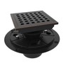 WEBANG 4 Inch Square Shower Floor Drain with Flange,Quadrato Pattern