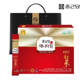 Chong Kun Dang 6-year-old red ginseng extract Anytime Stick 1 set / 종근당 6년근 홍삼정 애니타임 스틱 1세트