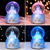 Snow Globe, Castle Musical Snowglobe with Automatic Snowfall (Blue)