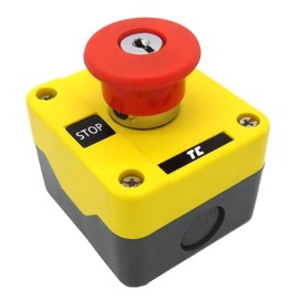 Europa Components Emergency Stop IP65 Key Release + 1 N/C RCAS-ESB141NC