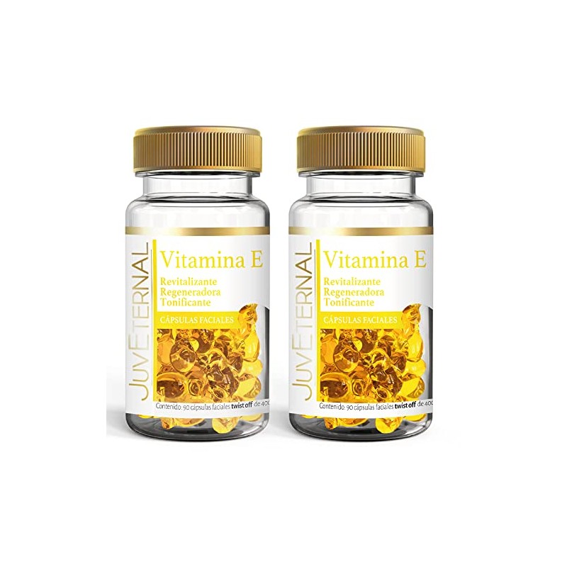 Juveternal |Cápsulas Faciales Vitamina E | 2x1 |90 cáps c/u|Revitaliza