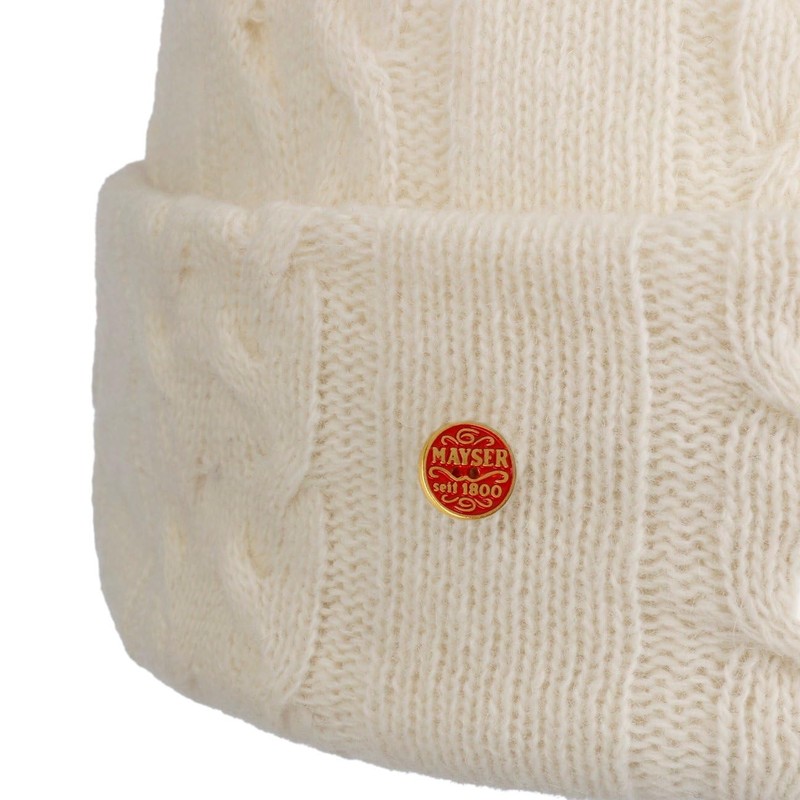 Mayser Joyce Cable Knit Beanie Wool Hat Winter Hat Women's