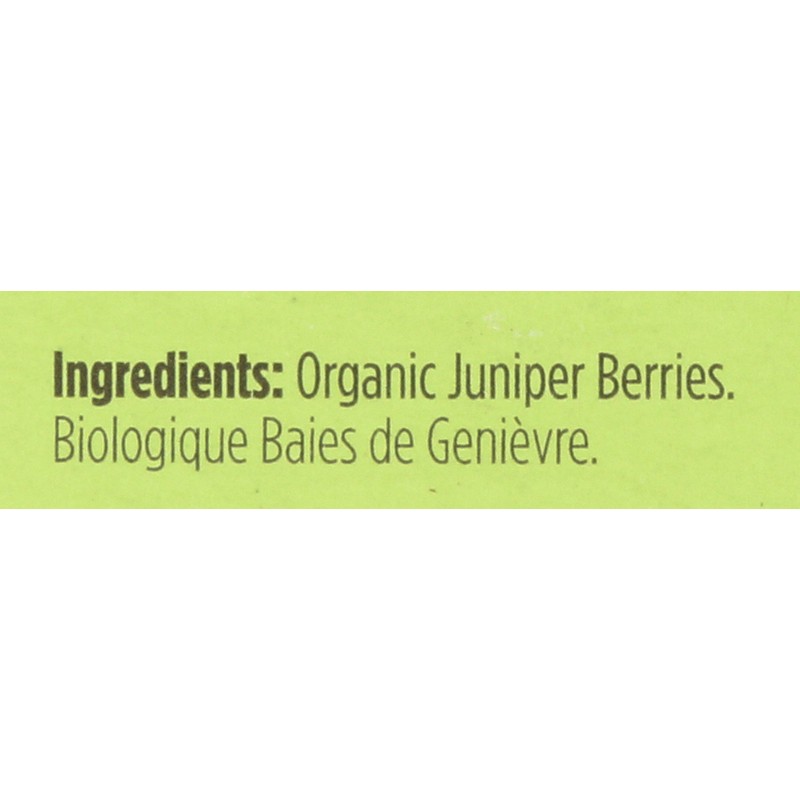 Spicely Organic Juniper Berries Whole 0.20 Ounce ecoBox Certified Gluten-Free