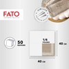 FATO - Trockene Papierservietten, Airlaid, Textileffekt, Packung mit 50 Servietten,