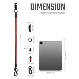 KeyUnity Titanium Carabiner EDC Belt Clip Wallet Chain, Jean Chain, Punk Accessories, Waist Chain, Vintage Braided Rope Pants Chain Keychain Accessory for Jeans & Pants, Ideal for Men & Women