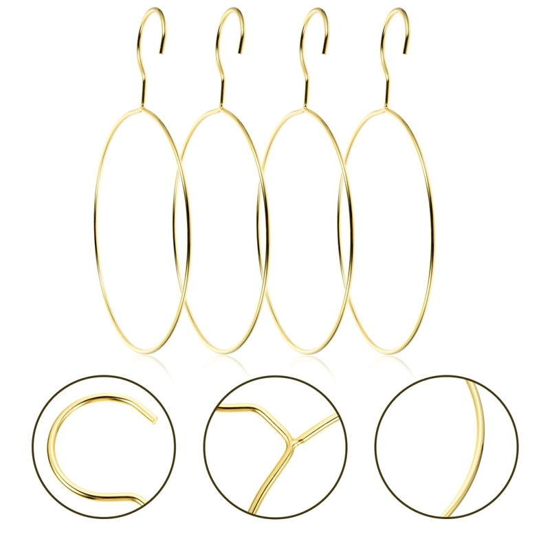 16 Pcs Metal Circle Hanger, Belt Scarf Ring Hanger, No