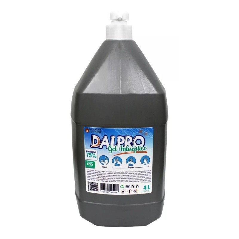Dalpro Gel Antibacterial 4 Litros Caja Con 4 Piezas. C/