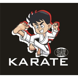 BAY Sports Bag Karate Kids Small Training Bag Black Red Training Bags Sports Bags with Lettering Print Martial Arts Budo Karate Bag Karate Bags