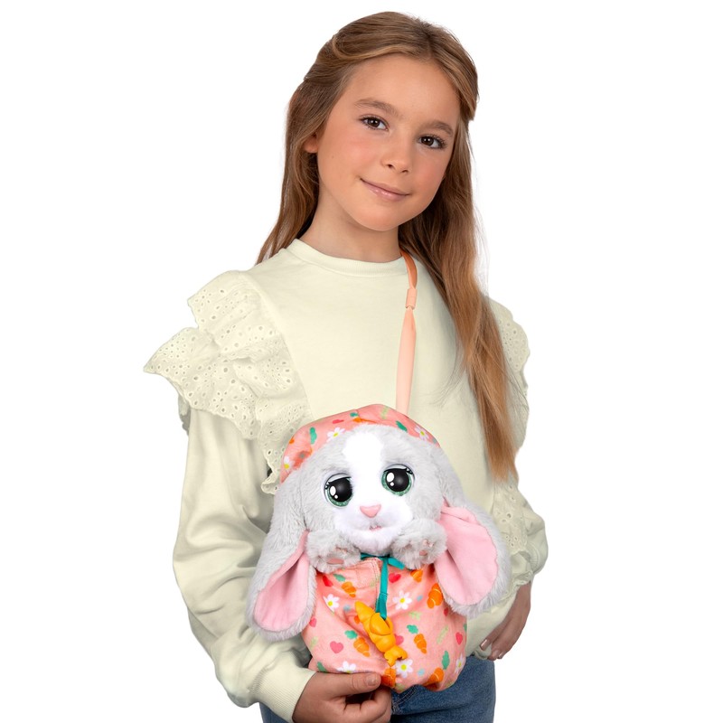 BABY PAWS Bunny, Interactive Plush Rabbit with Loud that Opens